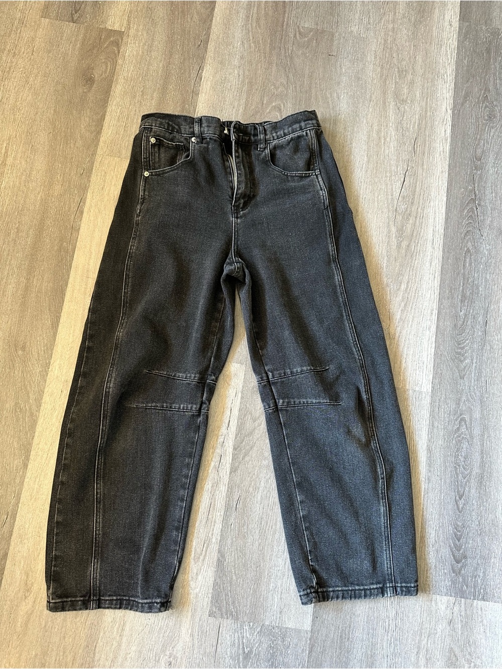 Women's Black Relaxed High-Rise Jeans